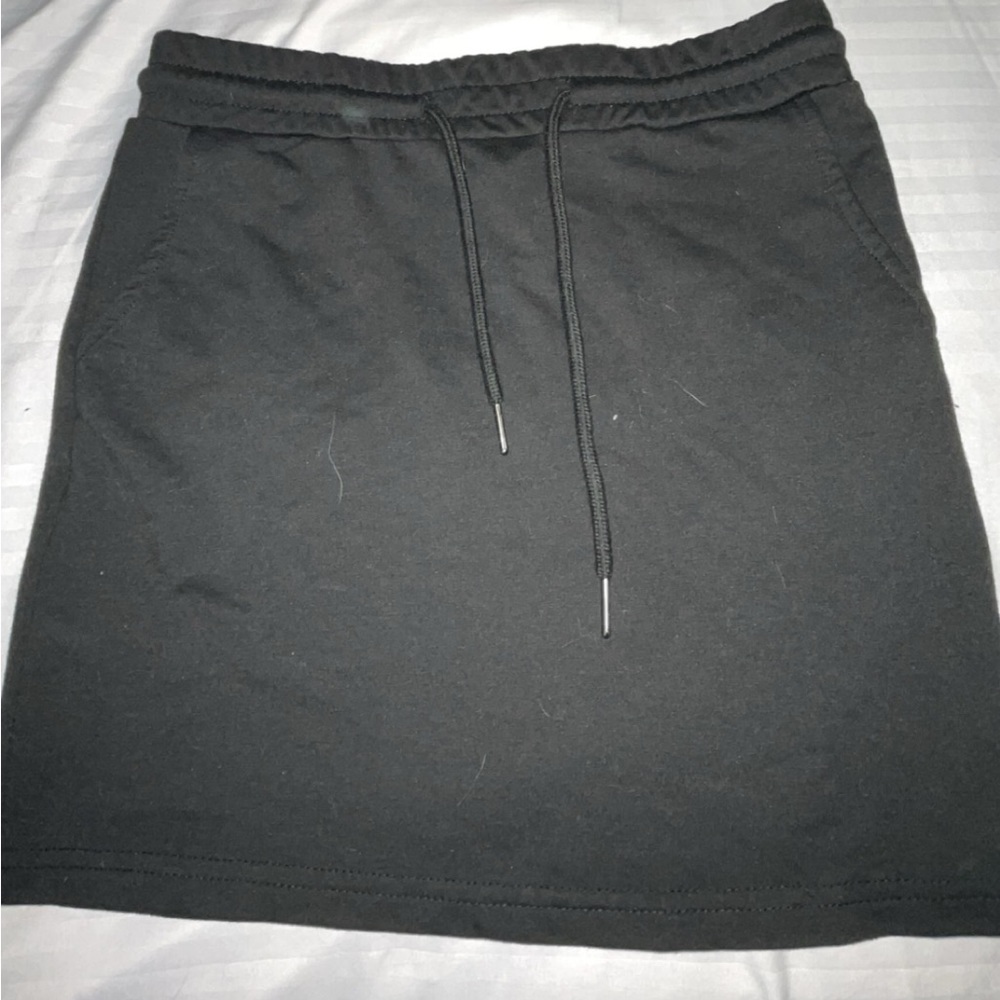 Black mini skirt